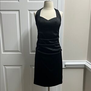 Suzi Chin for Maggy Boutique Black Backless halter dress size 6 #346